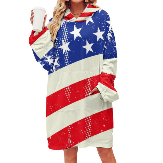 Women's Adult Hooded Blanket Shirt