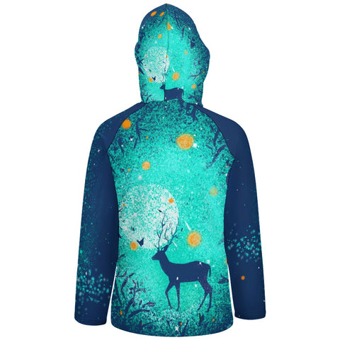 Women's Button Hooded Sweater